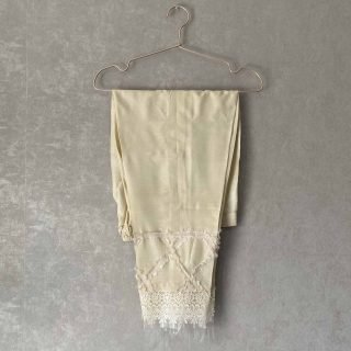 Beige Cotton Silk - Trouser