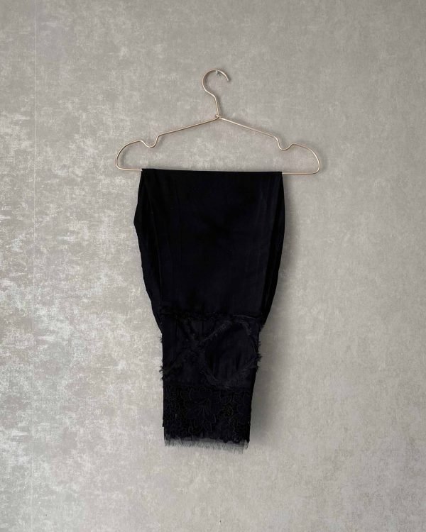 Black Cotton Silk - Trouser